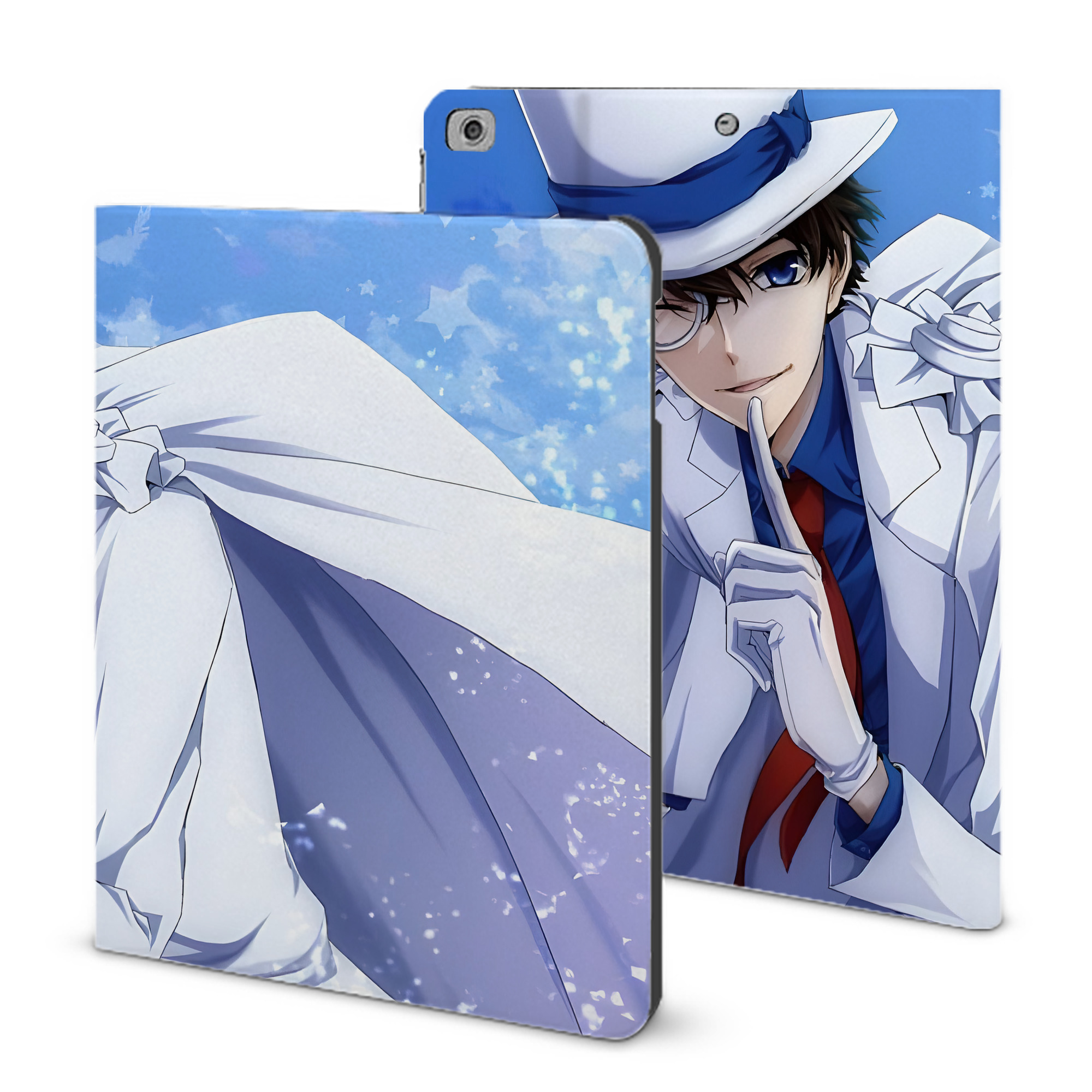 （画像用） 名探偵コナン Detective Conan IPad ケース ブック型 PUレザー TPU 耐衝撃 軽量 薄型 ペン収納なし 全面保護 IPad 各モデル対応